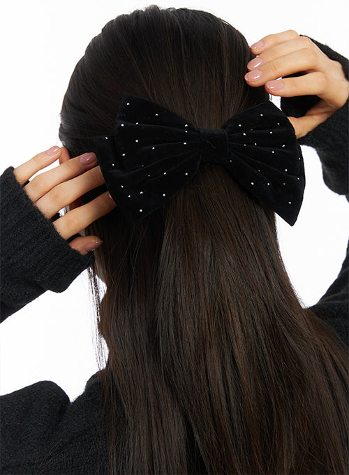 Velvet Bow Hair Clip IN528