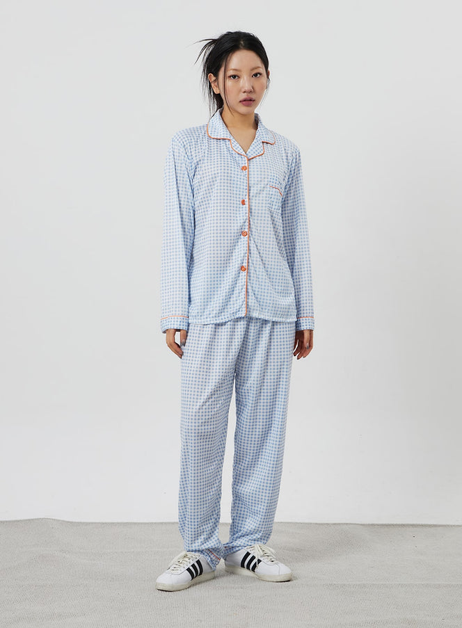 Check Pattern Pajama Set IF324