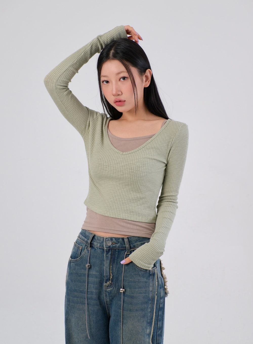 Scoop Neck Cropped Top IA304