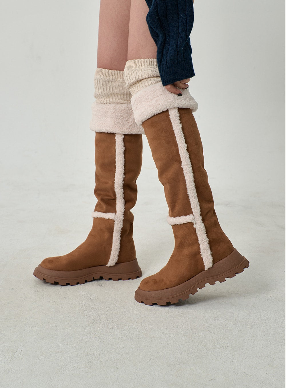 Shearling Knee High Boots CD12 - Korean Women's Fashion | LEWKIN – LEWKIN -  EUROPE