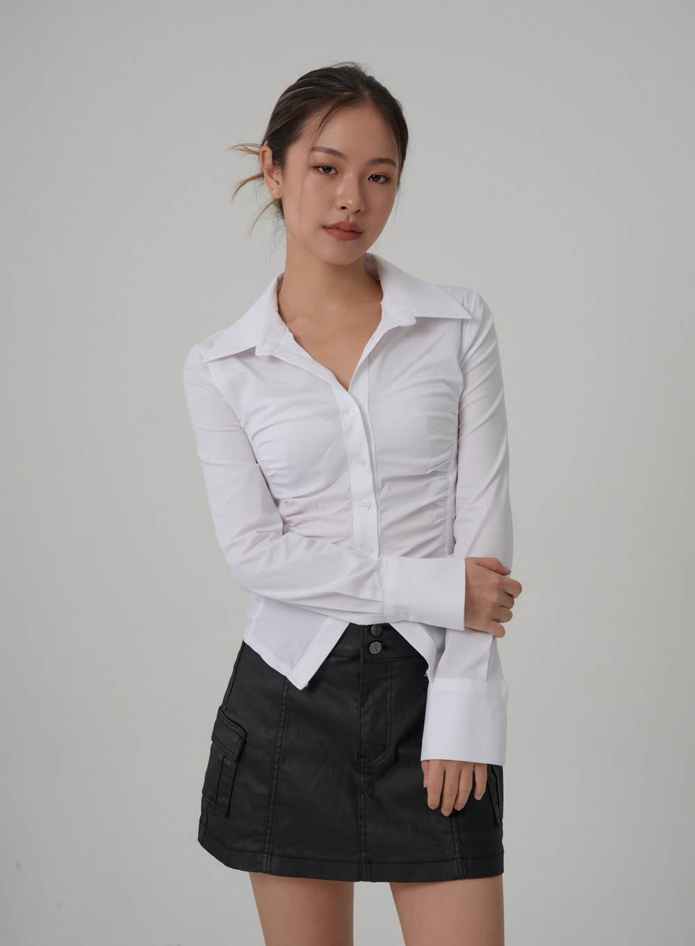 Slim Fit Shirt CN07 - Korean Women's Fashion | LEWKIN