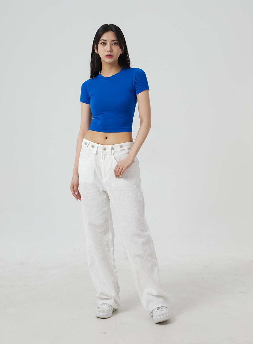 Button Waist Linen Pants BM304