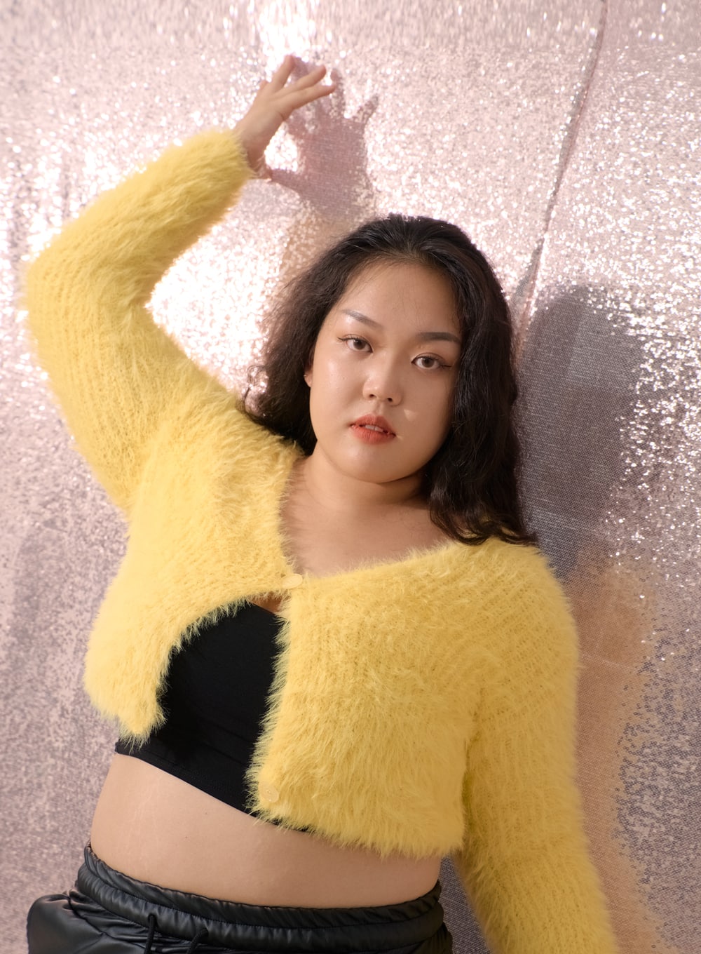 Faux fur clearance crop sweater