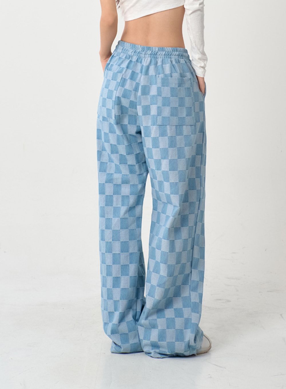 PacSun Eco Checkerboard High Waisted Straight Leg Jeans | PacSun