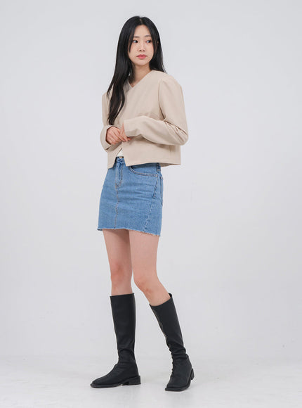 Denim Mini Skort U2202