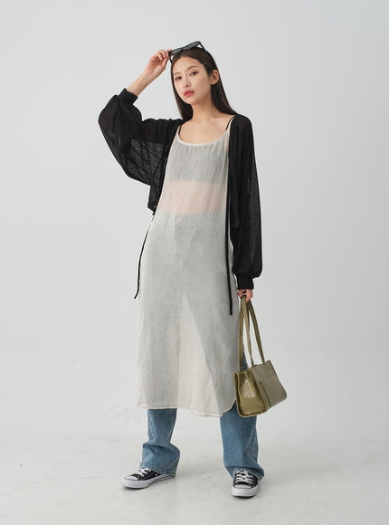 Sheer Loose Fit Bolero CJ08