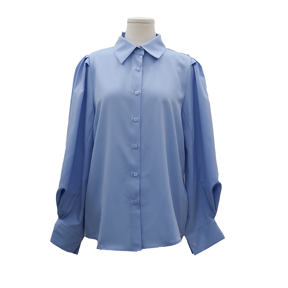 Puff Sleeve Pintuck Blouse OY19 - Lewkin