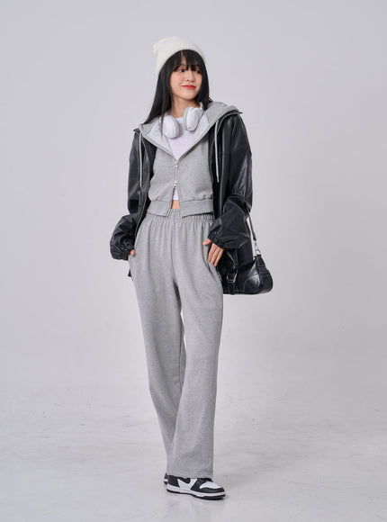 Lewkin Soft Basic Sweat à capuche bidirectionnel zippé C1210