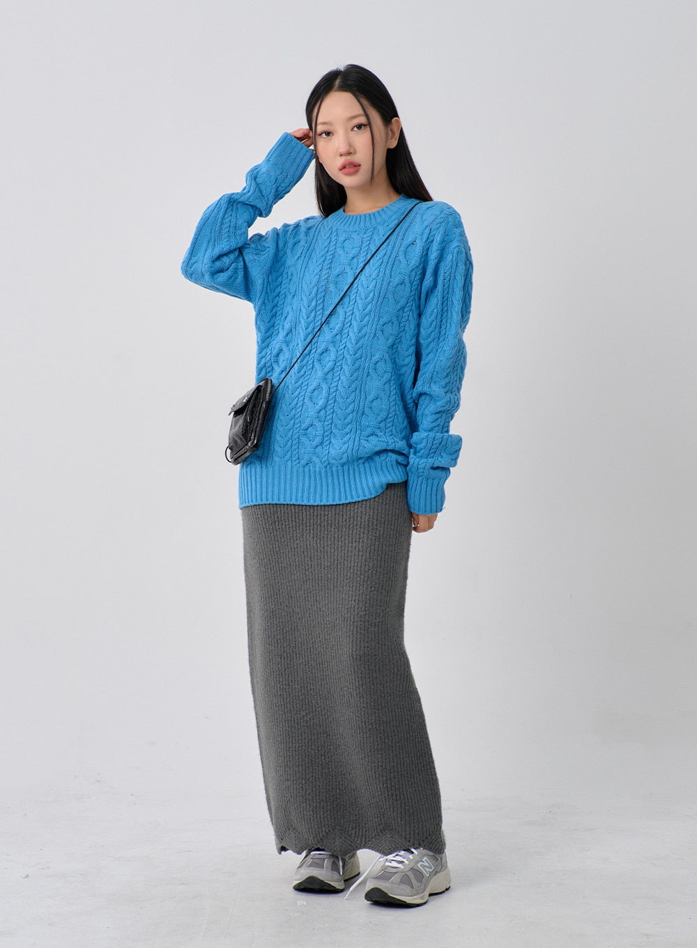 Twist Pattern Knit Unisex CN09 Lewkin