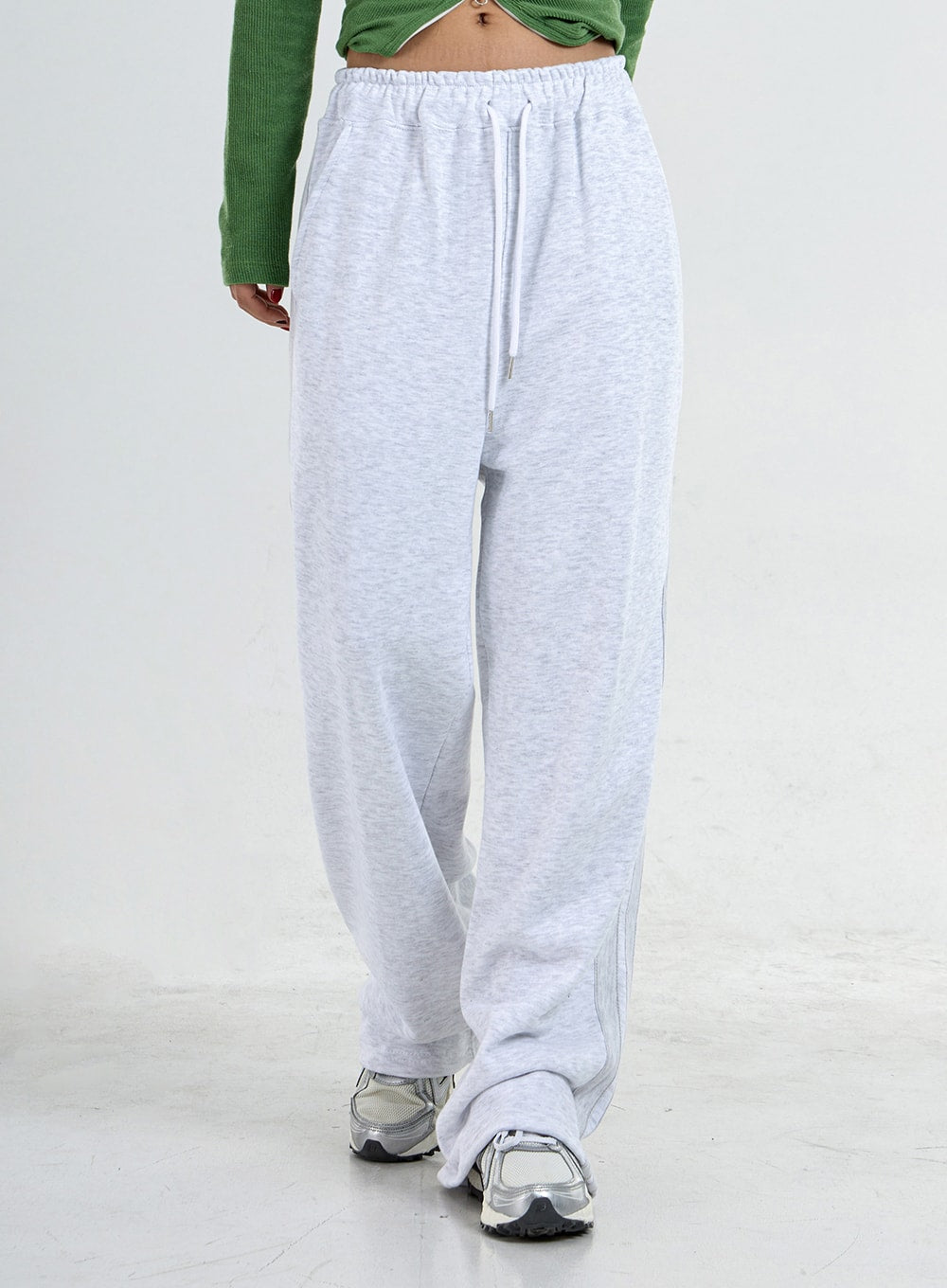 Two Side Straps Wide Track Pants Unisex CO05 - Lewkin