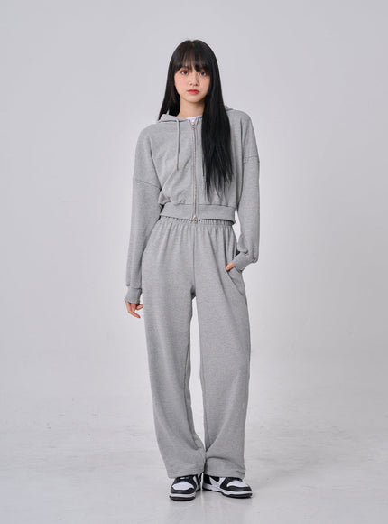 Lewkin Soft Basic Sweat à capuche bidirectionnel zippé C1210