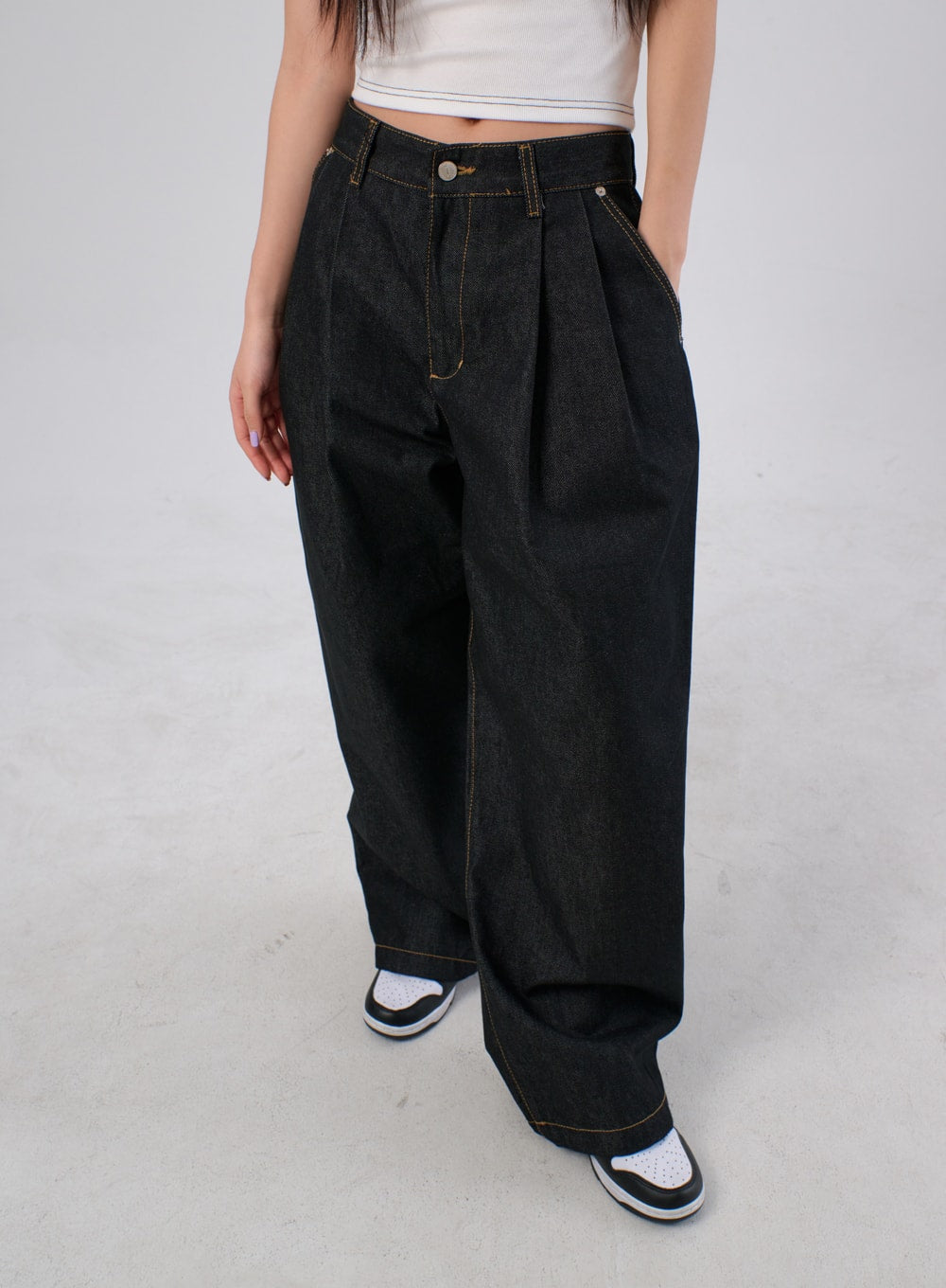 Mid-Rise Baggy Jeans IA304