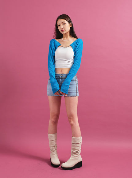 Chain Tied Crop Cardigan CM6