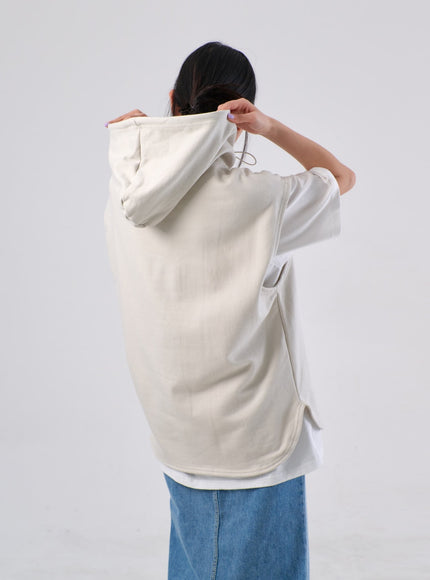 Oversized Hoodie Vest IA305