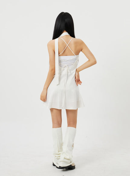 Mini Dress And Neck Accessory CM302