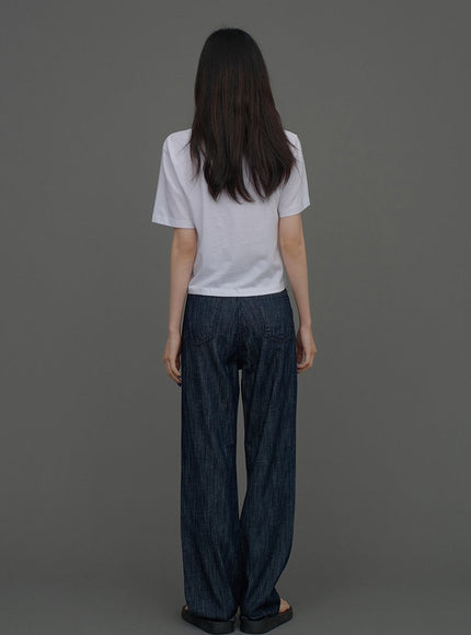 Indigo Wide Leg Jeans CCA15