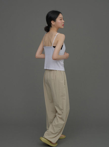Loose Fit Banded Pants CA04