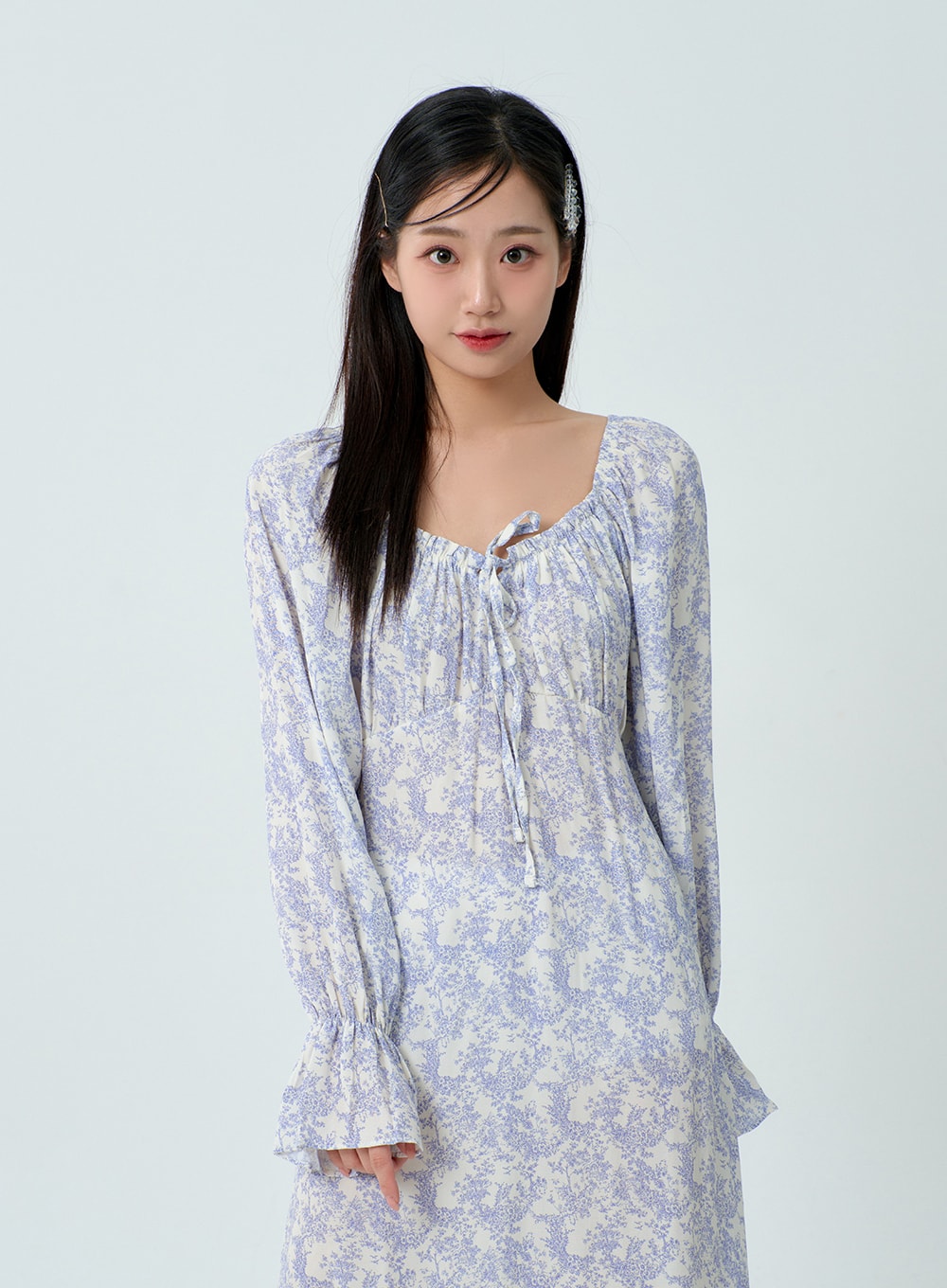 Flower Print Maxi Dress BM331