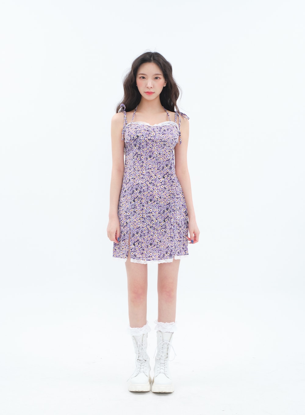 Flower Print Sleeveless Mini Dress BA29
