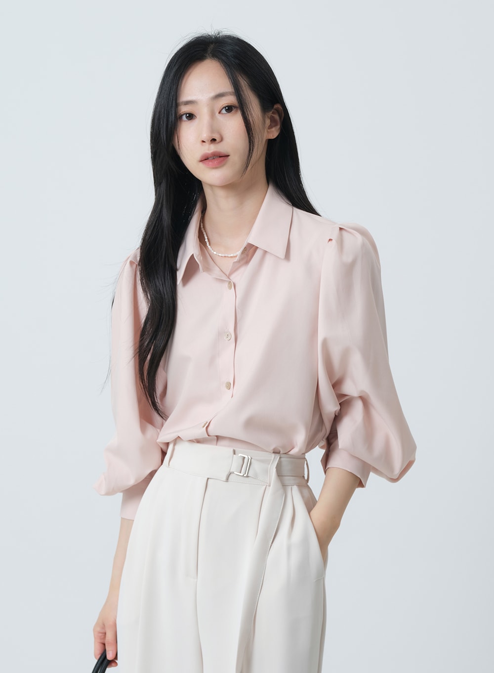 Puff Sleeve Pintuck Blouse OY19 - Lewkin