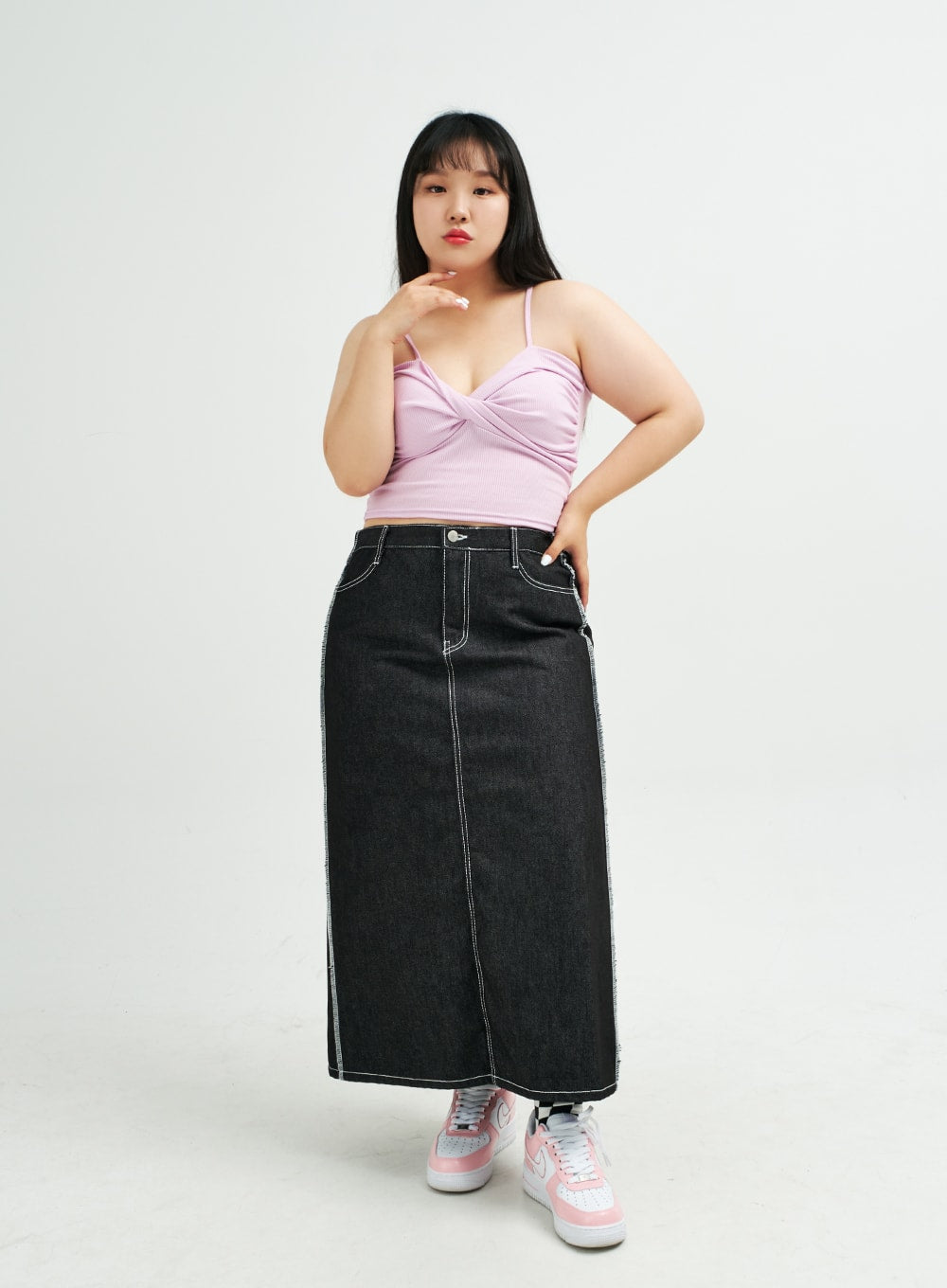 MAWCLOS Women Fake Jean Skirts High Waist Faux Denim Skirt Plus Size Casual  Summer Solid Color Blue XL - Walmart.ca
