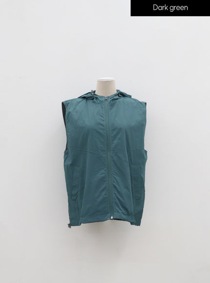 Nylon Hoodie Vest IA304