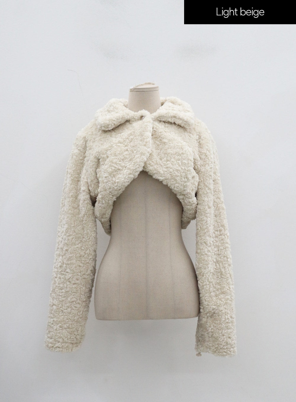 cream faux fur bolero jacket