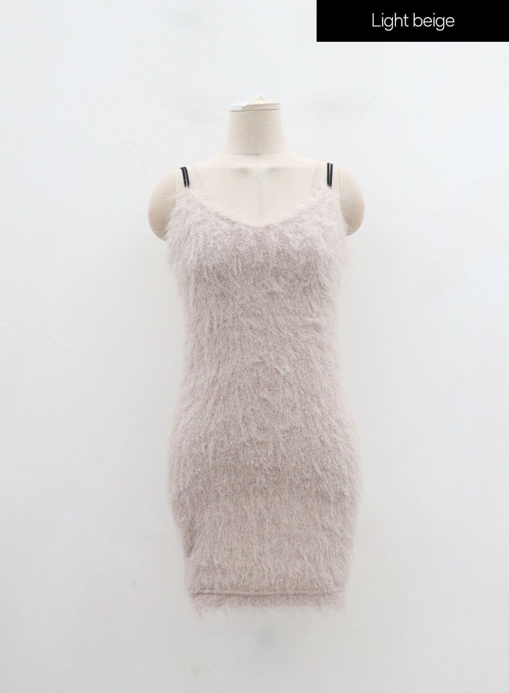 Faux Fur Sleeveless Mini Dress ID30