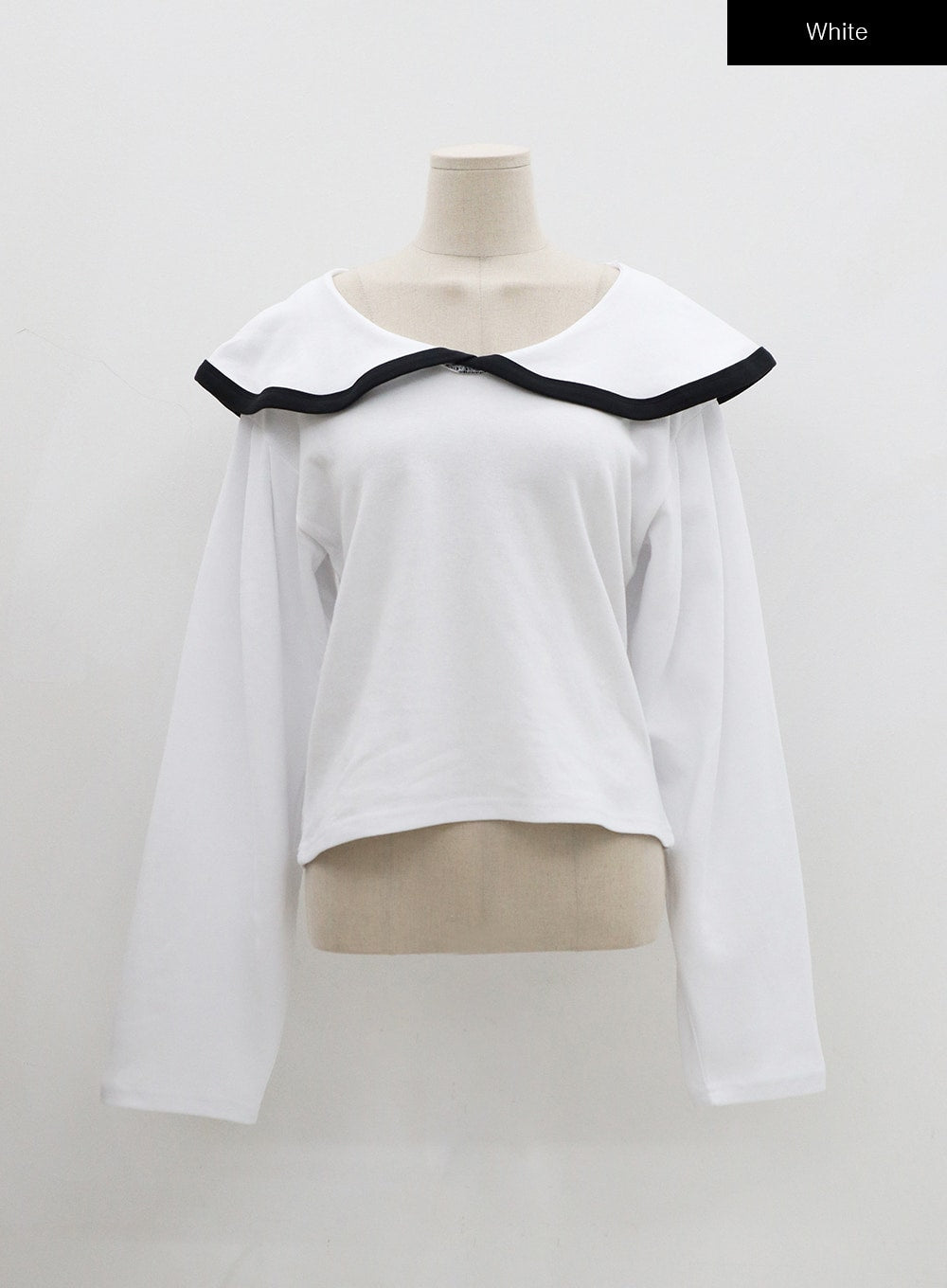 Wide collar online sweatshirt