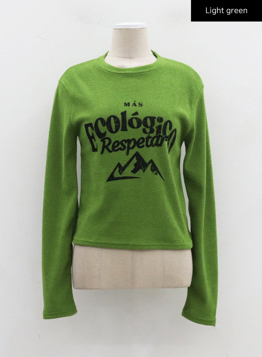 Graphic Long Sleeve Knit Top CJ330