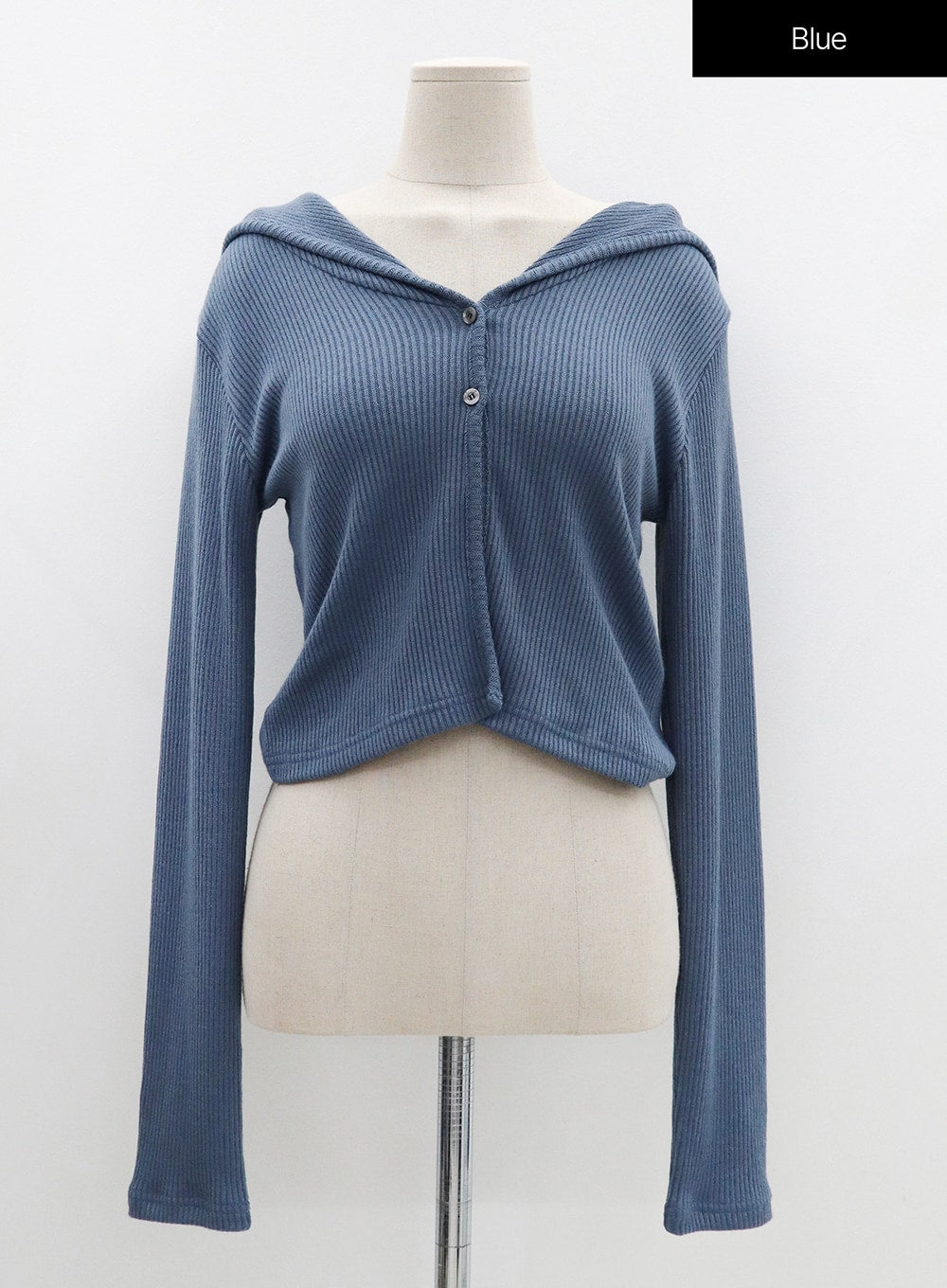 Two Button Ribbed Hoodie Cardigan OG25