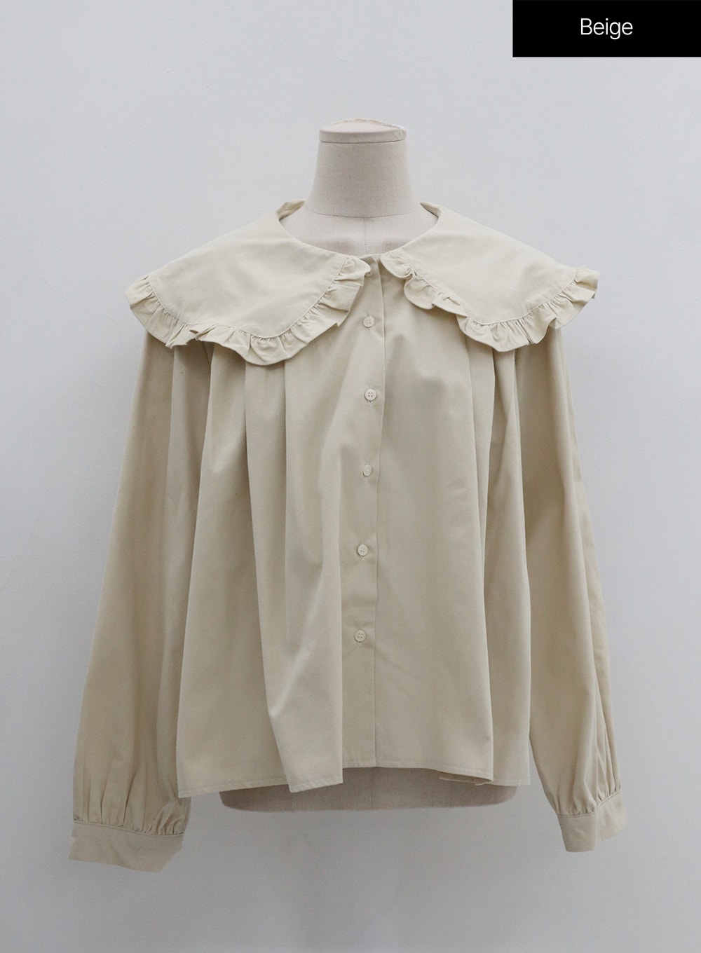 Frill Detail Collar Oversized Blouse BD23