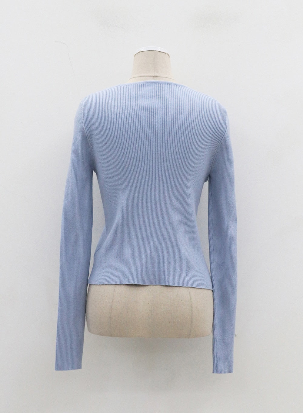 V-Neck Button Knit Top OJ310