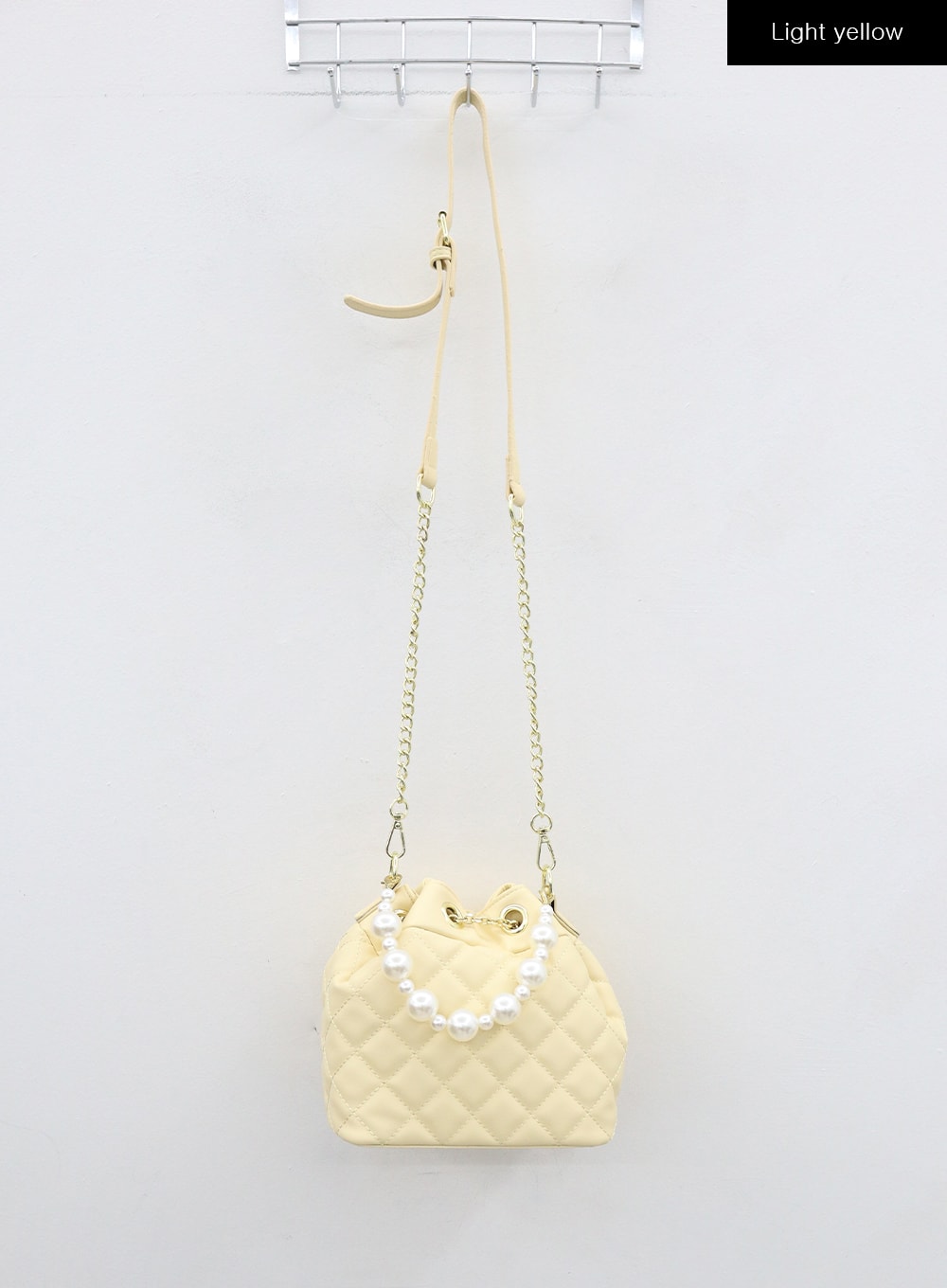 Golden Chain Pearl Bead Detail Mini Bag BD28